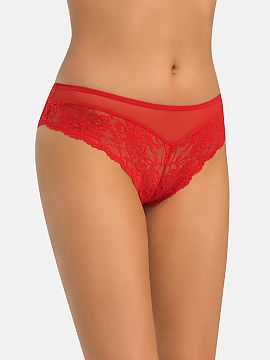 Brazilian style panties Teyli  Brazilian panties for women are made of extremely sensual and sexy sheer lace with a beautiful motif, which is combined with a soft touch me