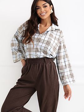 Shirt Italy Moda  Stylish women\'s shirt in a casual edition, which will work perfectly both in everyday life and at work. The classic check pattern gives it 