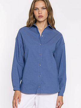 Long sleeve shirt Nife  Women\'s oversized shirt is a relaxed and modern proposal with a loose, nonchalant form. The spacious cut ensures comfort and gives the outf