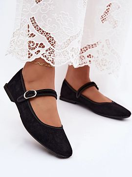 Ballet flats Step in style  Women\'s ballet flats made of suede imitation are a combination of comfort and timeless style. A classic cut with slightly rounded toes. The