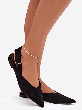 Ballet flats Step in style  Women\'s ballet flats made of eco suede are a stylish and comfortable choice for everyday wear. The flat heel model guarantees comfort, whil