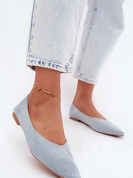 Ballet flats Step in style  Women\'s suede imitation ballerina flats are an elegant and stylish proposition for women who appreciate classic designs in a modern version