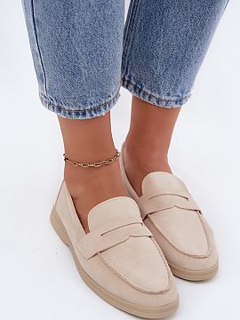 Mocassin Step in style  Stylish women\'s moccasins made of soft eco-suede are a timeless proposal for everyday and more elegant stylizations. The classic cut makes 