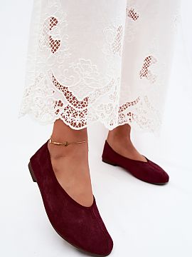 Ballet flats Step in style  Women\'s ballet flats made of suede imitation are a comfortable and stylish option for everyday wear. The classic, flat design ensures comfo