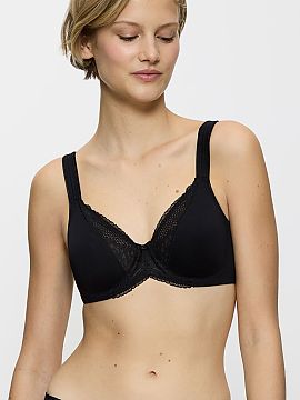 Soft Triumph  The soft bra with underwires Modern Lace+Cotton 10207538-0004 is a bestseller model that harmoniously combines trendy design with everyday f