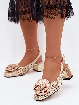 Heel sandals Step in style  Women\'s sandals from the Artiker brand are an elegant proposal for summer days and special occasions. Made of braided material, they look e