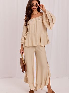 Set Rue Paris  Women\'s set consisting of a blouse and trousers is an elegant and comfortable proposition for women who appreciate style and comfort in eve