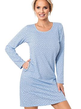 Nightshirt Donna  Nightgown Star is a comfortable proposal combining comfort with delicate, girly style. Made in Poland from soft, natural cotton, it provides