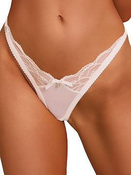 T-backs Obsessive  Weddya strings are a combination of minimalist form and subtle sensuality. The semi-transparent fabric gently accentuates the silhouette, wh