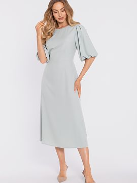 Cocktail dress Moe  The elegant midi dress is a timeless proposal that will work perfectly for family celebrations, parties, weddings, or meetings requiring a s