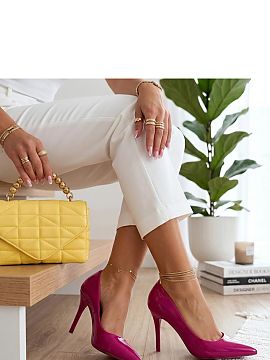 High heels Solea  Elegant high heels made of patent leather are a timeless choice for women who appreciate classic style in a modern version. The shiny finish