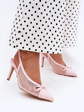 Heel sandals Step in style  Mesh sandals for women are an elegant and feminine proposal for women who like trendy and eye-catching accessories. The delicate mesh upper 
