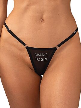 T-backs Obsessive  Violami Sin strings are a proposal for women who appreciate bold design and modern aesthetics. Made of transparent, flexible mesh subtly emp