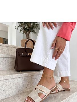 Flip-flops Solea  Fashionable slip-on sandals are the perfect choice for warm days for women who value comfort and style. The upper made of high-quality fabri