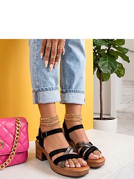 Heel sandals Solea  Elegant sandals on a stable heel are an ideal proposition for women who are looking for a combination of classic style, comfort, and fashion