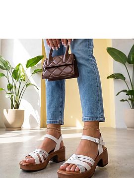 Heel sandals Solea  Elegant sandals on a stable heel are the perfect choice for women looking for a combination of classic style, comfort, and fashionable detai