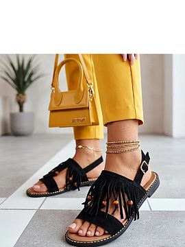 Sandals Solea  Stylish flat sandals are the perfect choice for women who value comfort, lightness, and original details. The upper made of high-quality sue