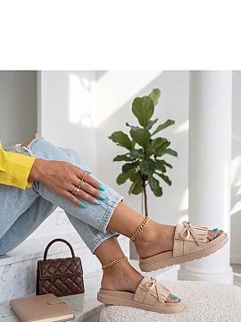 Platform sandals Solea  Fashionable slip-on sandals are the perfect choice for women who appreciate comfort combined with exceptional style. The upper made of high-