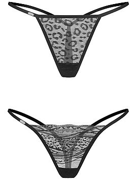Set Obsessive  2-pack of black women\'s Clara thongs is a unique combination of classic elegance and bold character. The set was created for women who appr