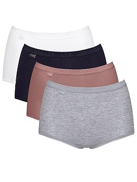Set Sloggi  Women\'s Basic+ Maxi 10103326-V016 briefs in a practical 4-pack are a timeless model that combines comfort, durability, and a perfect fit to
