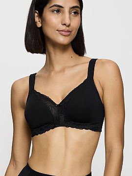 Soft Triumph  The Modern Lace+Cotton shaping bra 10207539-0004 is a modern version of the bestselling model that combines effective silhouette shaping wit