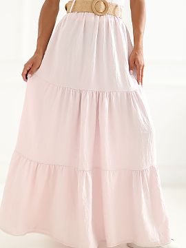 Long skirt Italy Moda  The airy tiered skirt is the perfect choice for lovers of boho style and comfortable, feminine outfits. The maxi length and smooth cut make 