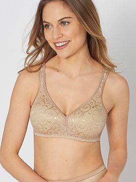 Soft Triumph  Soft Elegant Cotton 10100175-M001 bra without underwires is a model that combines natural breast shaping with high wearing comfort. Soft cup