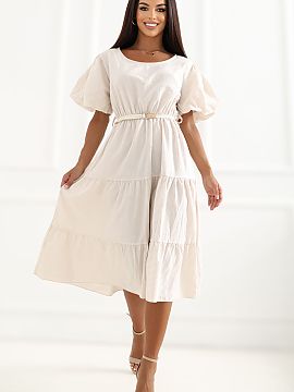 Daydress Italy Moda  The feminine summer dress with a flared cut is an ideal proposition for everyday stylizations. The classic checkered pattern gives it a time