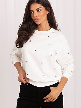 Sweatshirt Italy Moda  Stylish women\'s blouse is the perfect combination of comfort and stylish look. The classic cut makes it perfect for everyday stylizations, 