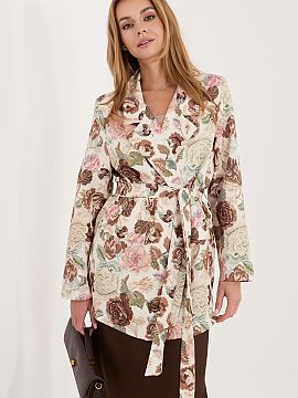 Jacket Italy Moda  Stylish women\'s jacket with a longer cut is a perfect choice for women who want to combine elegance with a fashionable, feminine accent. Th