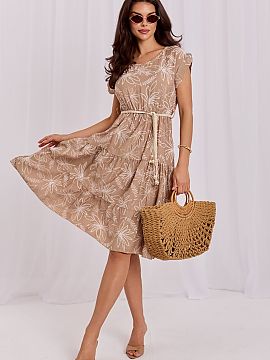 Daydress Italy Moda  Light and comfortable summer dress with a flared cut is a perfect choice for warm days. Made of a pleasant to the touch blend of viscose and