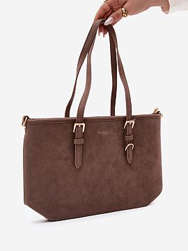 Everyday handbag Step in style  Women\'s shopper bag made of suede imitation is a combination of classic style and functionality. The capacious design makes the model perfe