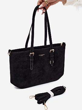 Everyday handbag Step in style  Women\'s shopper bag made of suede imitation is a combination of classic style and functionality. The spacious design makes this model perfe