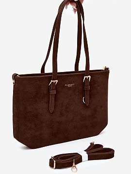 Everyday handbag Step in style  Women\'s shopper bag made of suede imitation is a combination of classic style and functionality. Its spacious design makes it perfect for e