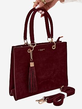 Everyday handbag Step in style  A women\'s bag in the form of a satchel made of suede imitation is an elegant accessory that will complement both everyday and more formal o