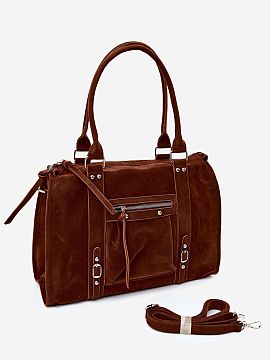 Everyday handbag Step in style  A large bag made of faux suede is a practical and stylish accessory that will work perfectly for everyday use. The spacious design offers pl