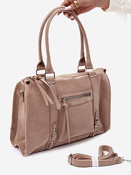 Everyday handbag Step in style  Large bag made of suede imitation is a practical and stylish accessory that will work perfectly for everyday use. The spacious design offers