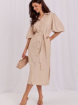 Daydress Lakerta  A women\'s shirt dress is the perfect proposal for warm days for women who value comfort and timeless style. Made of airy cotton, it provide