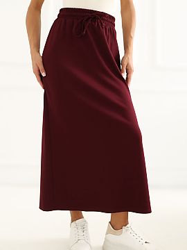Skirt Lakerta  Midi skirt is a perfect choice for women who value comfort and a versatile, casual style. Made of soft viscose with elastane, it is pleasant