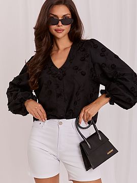 Long sleeve shirt Lakerta  A women\'s collarless shirt is a combination of elegance, comfort, and timeless style. Made of high-quality cotton, it is lightweight, breat