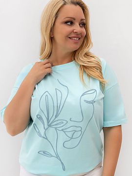 Plus size T-shirt Relevance  Women\'s plus size T-shirt is a timeless piece of clothing that combines comfort with a subtle, feminine accent. Made of high-quality cotton