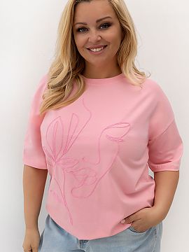 Plus size T-shirt Relevance  Women\'s plus size T-shirt is a timeless wardrobe piece that combines comfort with a subtle, feminine accent. Made of high-quality cotton, i