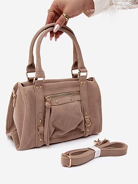 Everyday handbag Step in style  Bag made of suede imitation is a stylish accessory that will perfectly complement everyday and more elegant stylizations. The trendy cut att
