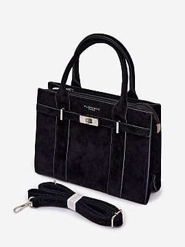 Everyday handbag Step in style  Faux suede satchel bag is an elegant and stylish accessory that will work perfectly for both everyday use and special occasions. The model i