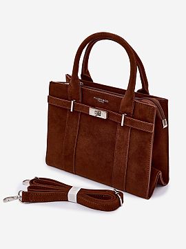 Everyday handbag Step in style  Suede imitation handbag of a purse type is an elegant and stylish accessory that will work perfectly both for everyday use and special occas