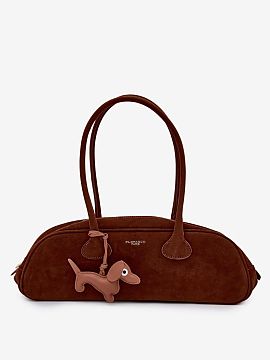 Everyday handbag Step in style  Stylish baguette bag made of eco suede is a fashionable accessory that fits perfectly into current trends. The model is fastened with a zipp