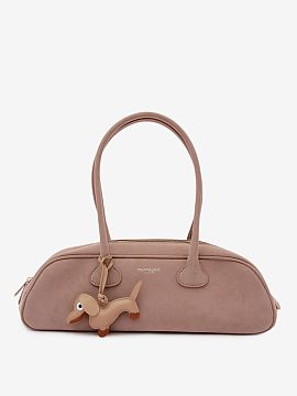 Everyday handbag Step in style  Stylish baguette bag made of eco suede is a fashionable accessory that fits perfectly into current trends. The model is fastened with a zipp