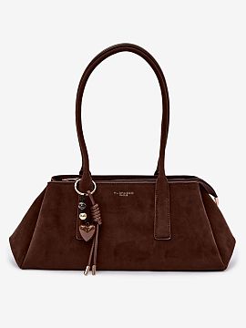 Everyday handbag Step in style  Bag made of suede imitation is a stylish and functional accessory that will work perfectly for everyday use. The model is fastened with a zi