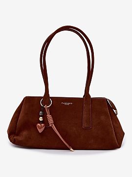 Everyday handbag Step in style  Bag made of suede imitation is a stylish and functional accessory that will work perfectly for everyday use. The model is fastened with a zi