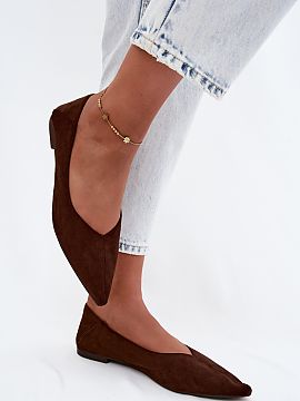 Ballet flats Step in style  Women\'s ballet flats made of suede imitation are an elegant and stylish proposition for women who appreciate classic styles with a modern t
